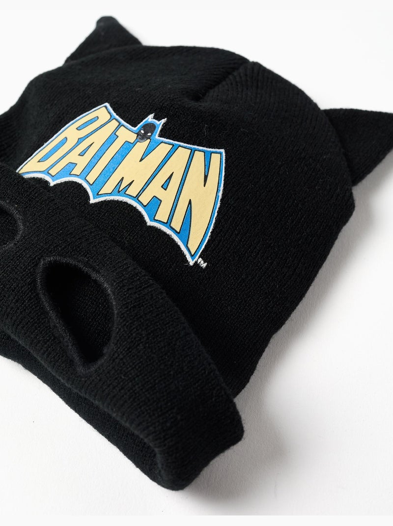 Berretto in maglia con stampa di batman e orecchie 3d Nero Nero - Kiabi