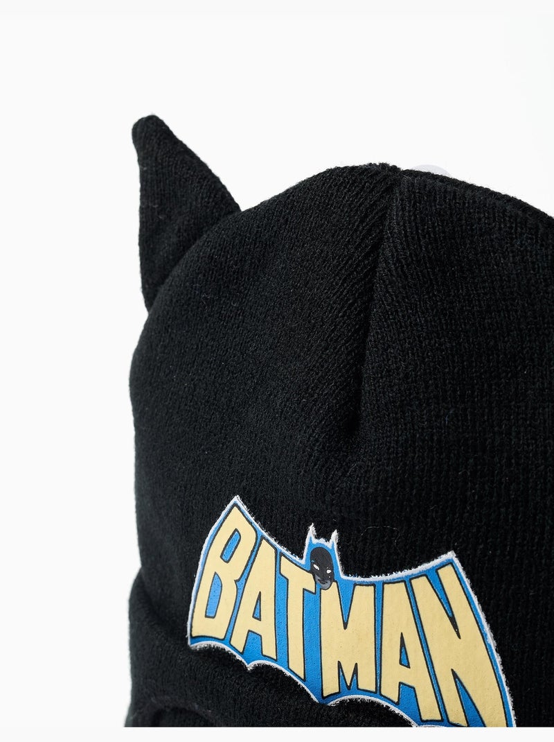 Berretto in maglia con stampa di batman e orecchie 3d Nero Nero - Kiabi