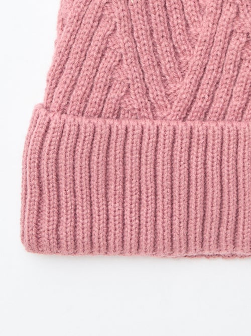 Berretto in maglia intrecciata tinta unita - Kiabi