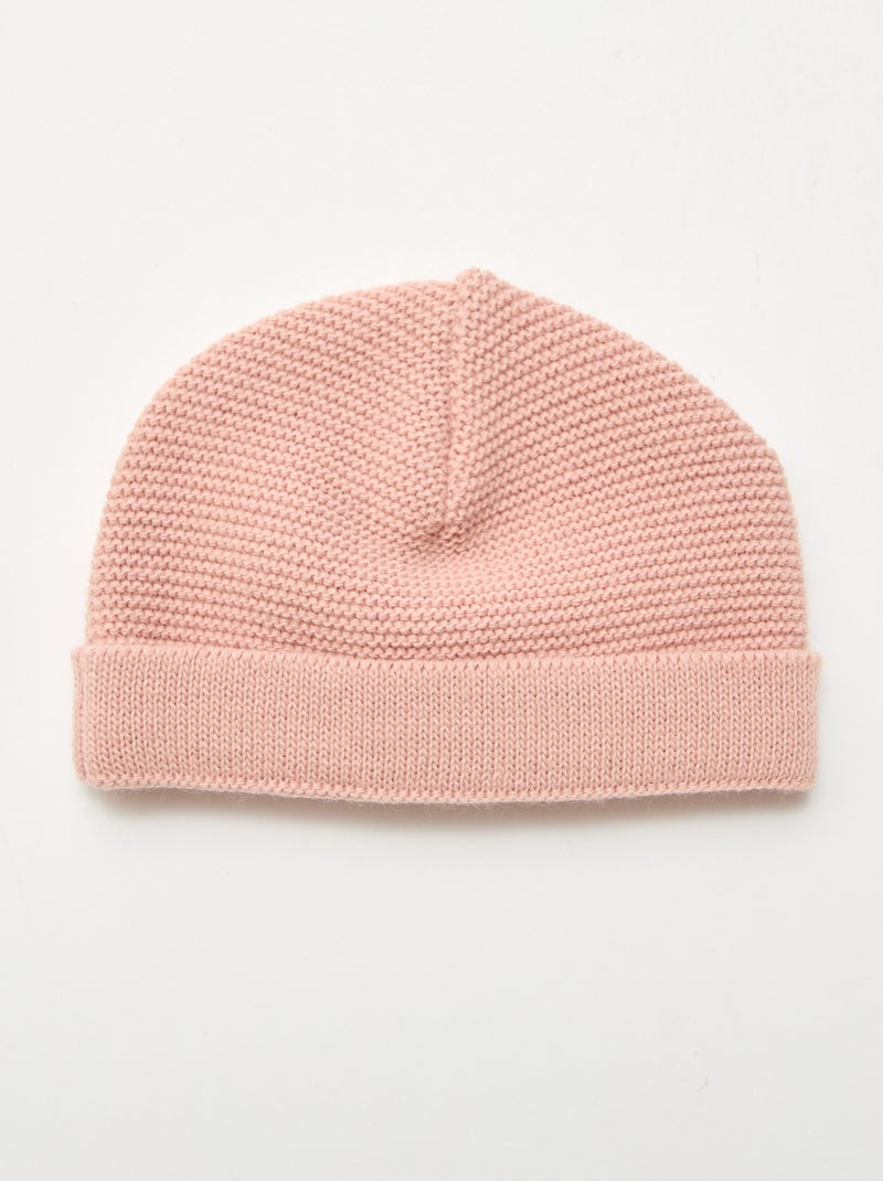 Berretto in maglia 'La manufacture de Layette' Rosa - Kiabi