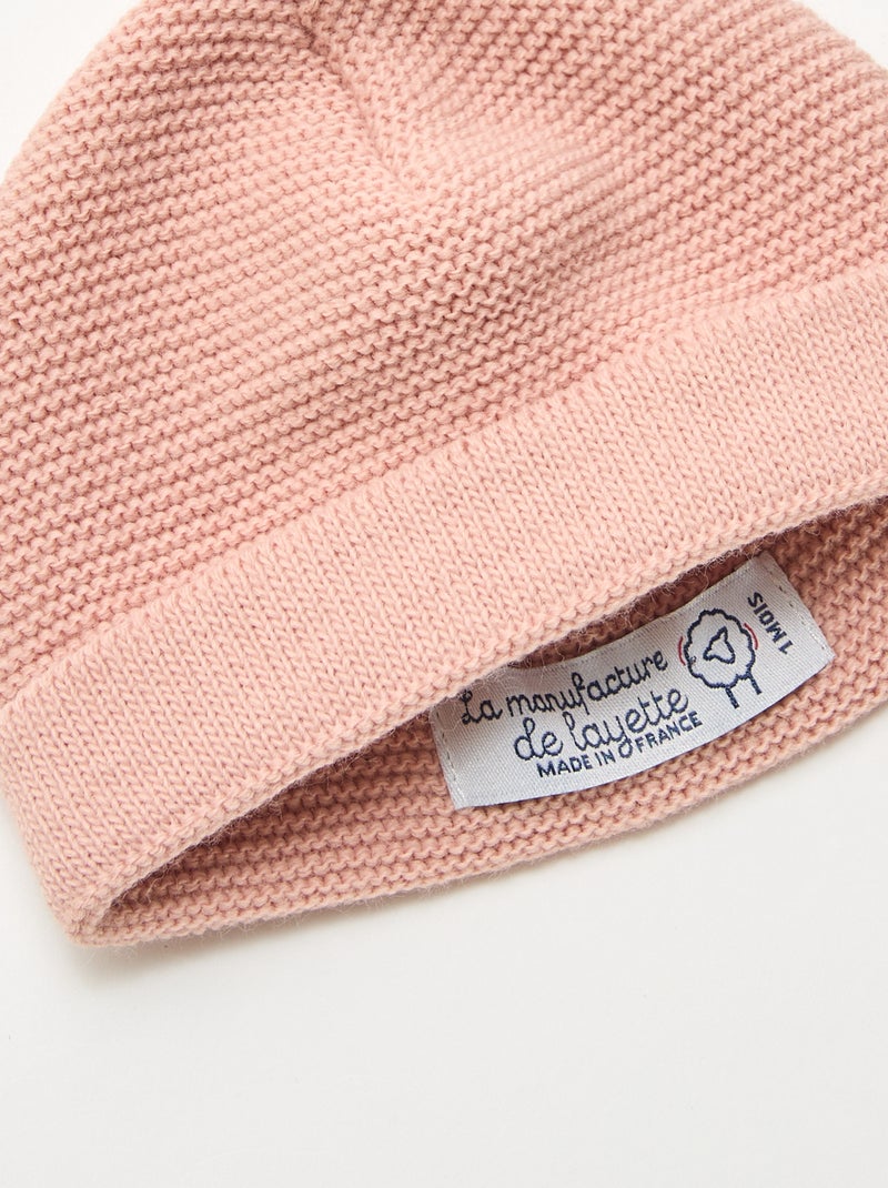 Berretto in maglia 'La manufacture de Layette' Rosa - Kiabi