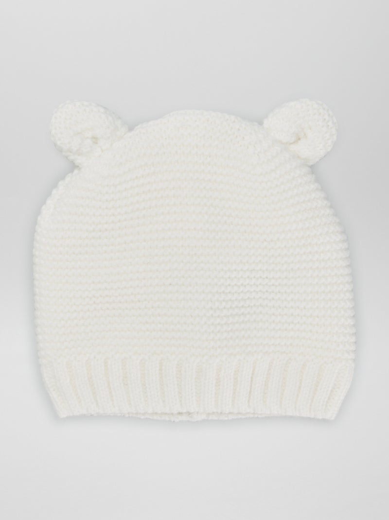Berretto in maglia tricot BIANCO - Kiabi