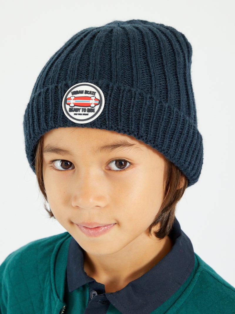 Berretto in maglia 'urban skate' BLU - Kiabi