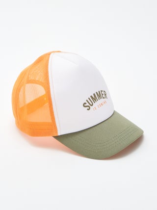 Berretto in mesh e tessuto "Summer is coming"