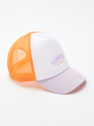 Berretto in mesh e tessuto "Summer is coming"