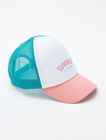 Berretto in mesh e tessuto "Summer is coming