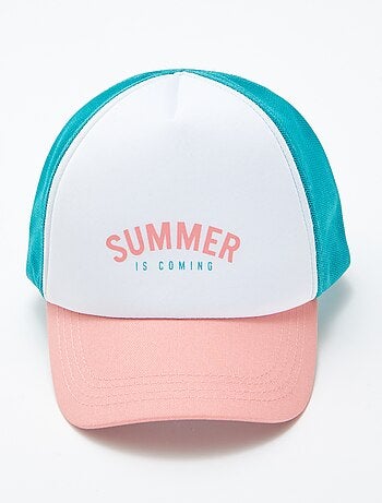 Berretto in mesh e tessuto "Summer is coming