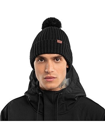 Berretto invernale con pon pon sport invernali uomo e donna nori