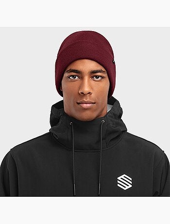 Berretto invernale sport invernali uomo e donna snowflake maroon