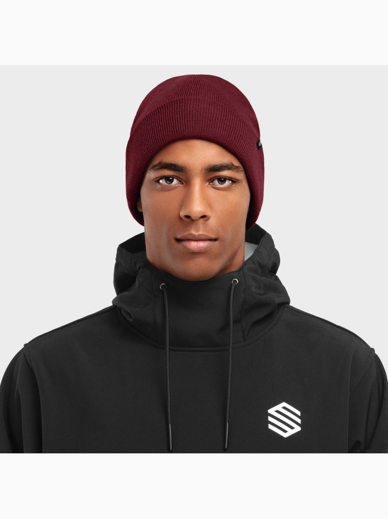 Berretto invernale sport invernali uomo e donna snowflake maroon Rosso mattone - Kiabi