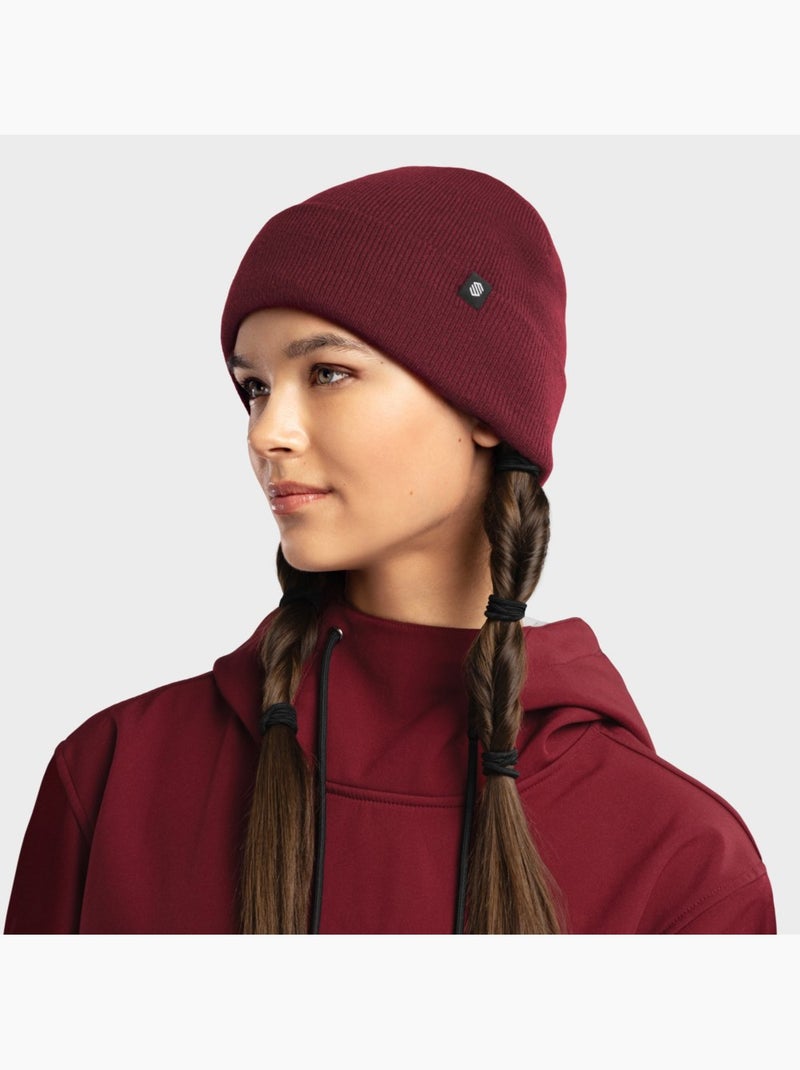 Berretto invernale sport invernali uomo e donna snowflake maroon Rosso mattone - Kiabi