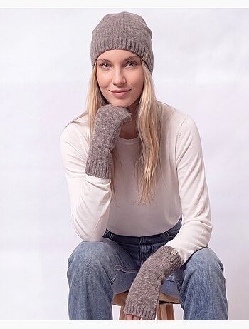 Berretto maglia soft touch con effetto cashmere, taglia unica donna