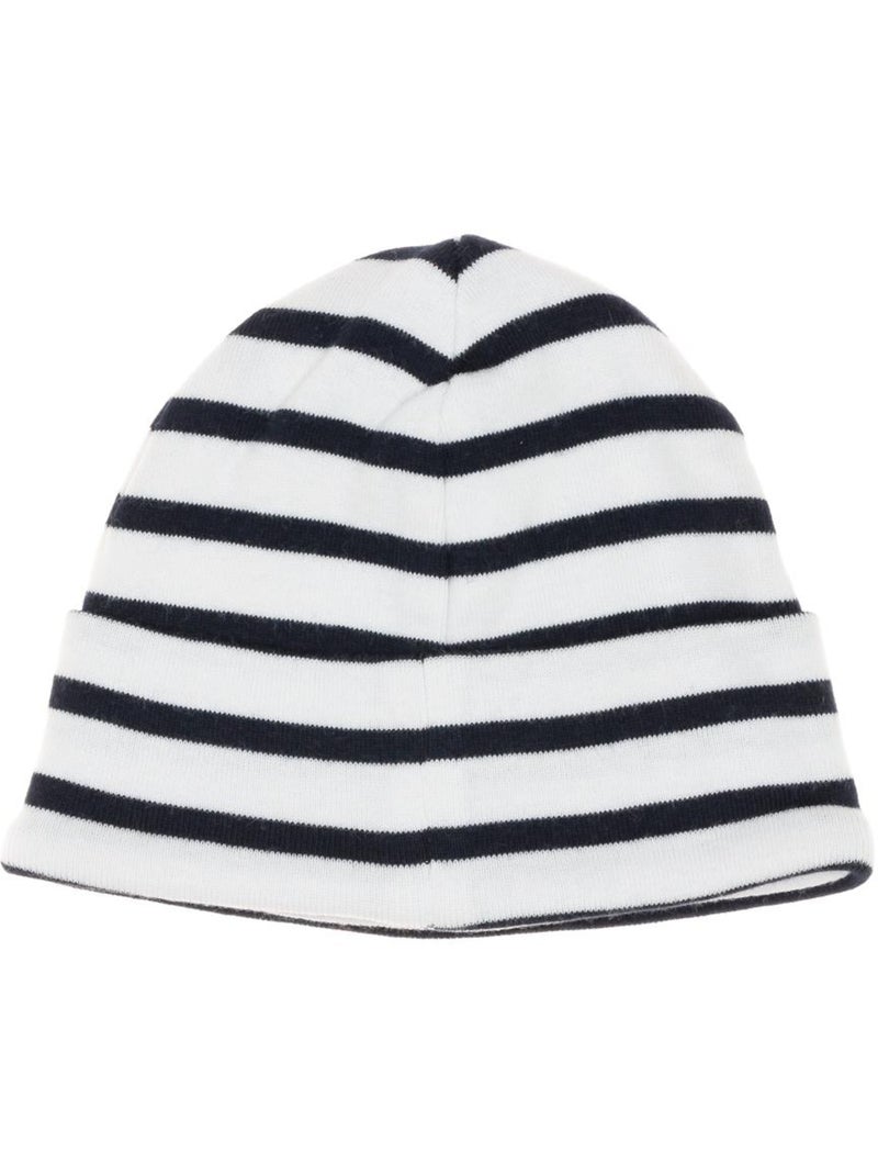Berretto Neonato a Righe - Collezione 'Elle est ou la mer Mousqua' Bianco - Kiabi