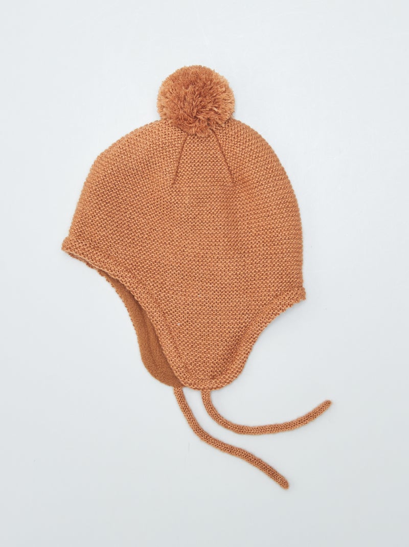 Berretto peruviano in maglia tricot MARRONE - Kiabi