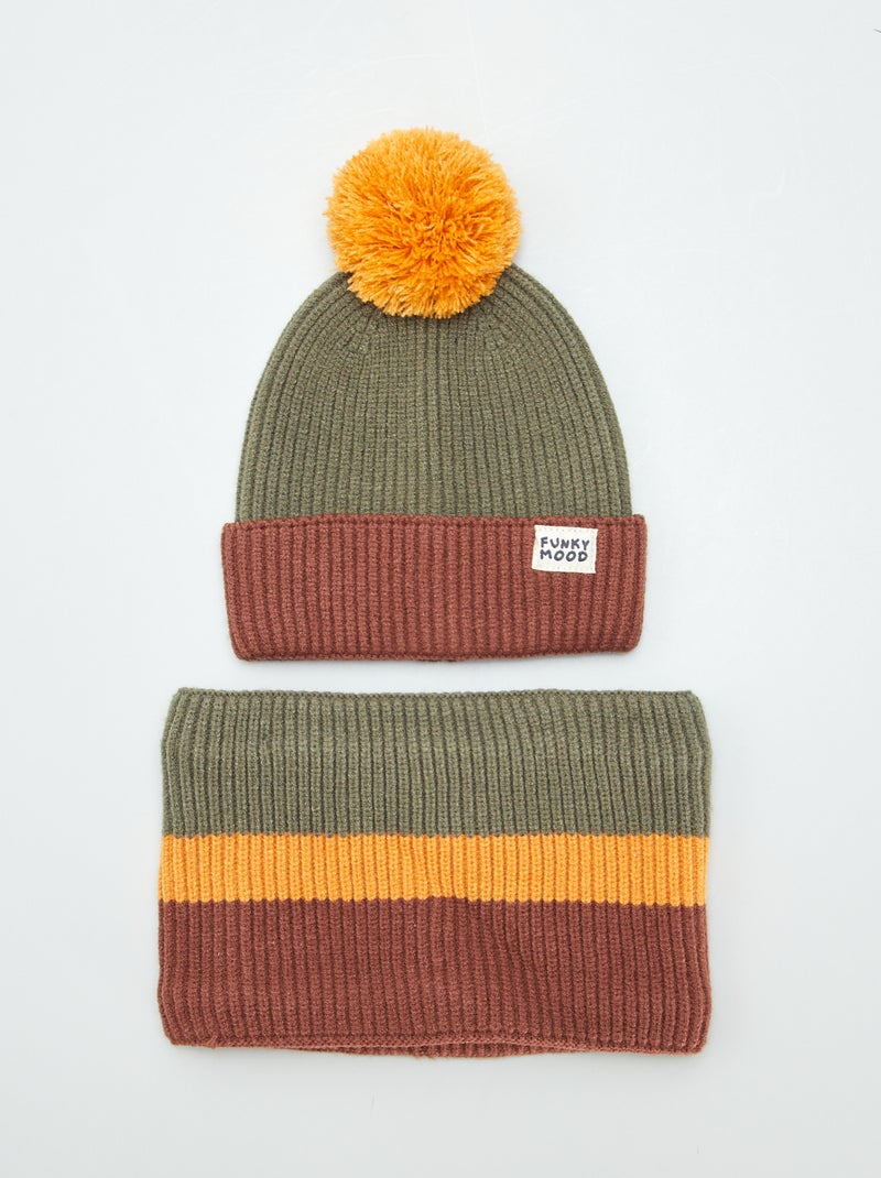 Set Berretto E Sciarpa Bambini - 95% Cotone, 5% Spandex, Per Autunno/Inverno, Età 2-8 Anni