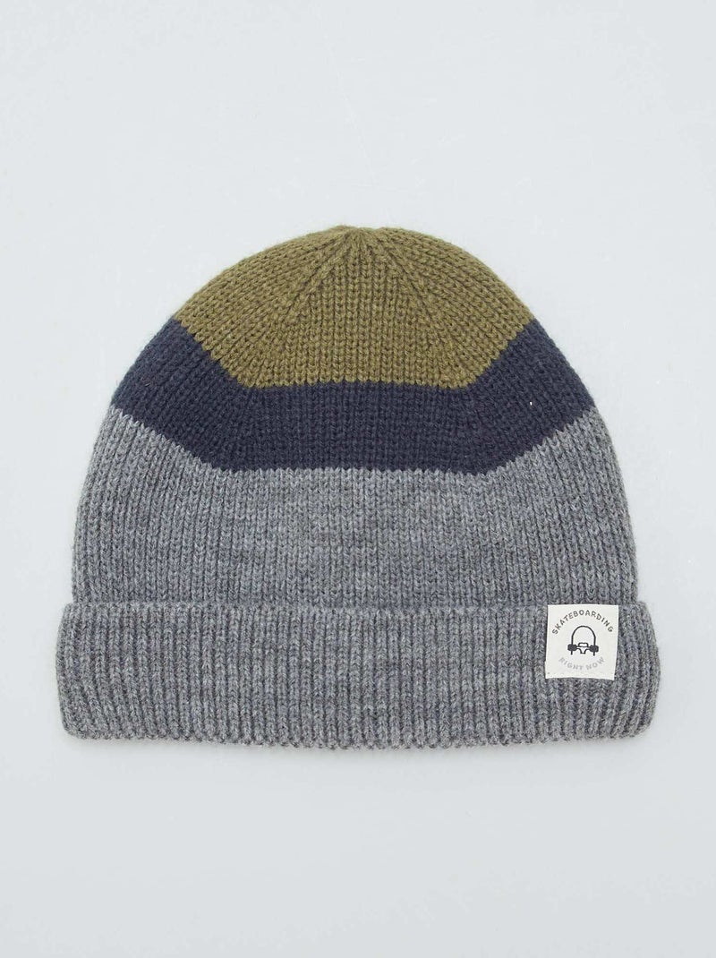 Berretto skater tricolore GRIGIO - Kiabi