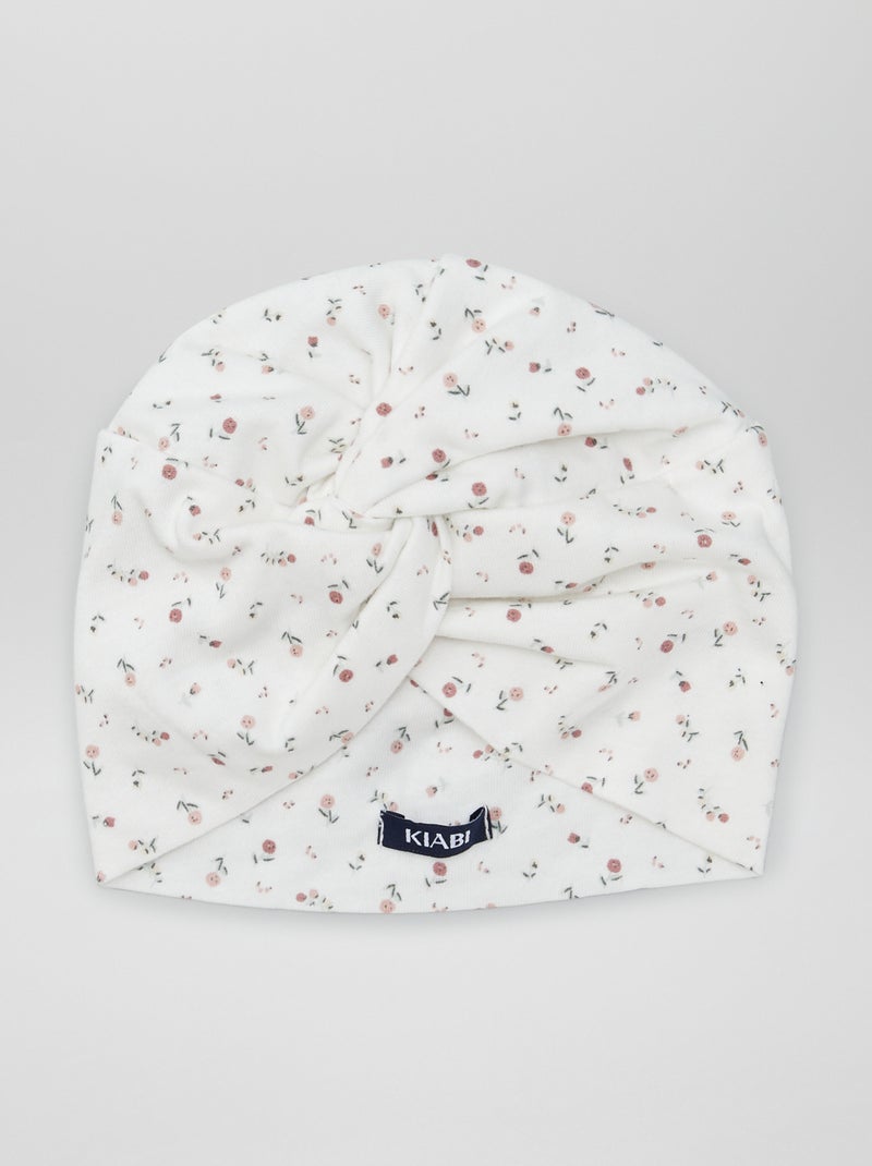 Berretto turbante in maglia BIANCO - Kiabi