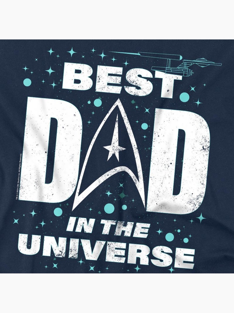 Best dad in the universe maglietta festa del papà uomo - star trek Blu marino - Kiabi