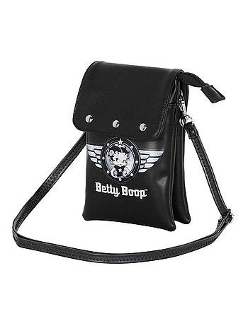 Betty Boop Motor Love Borsa Porta Cellulare, Nero