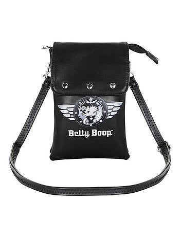 Betty Boop Motor Love Borsa Porta Cellulare, Nero