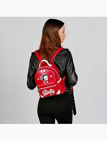 Betty boop varsity zainetto heady, borgogna