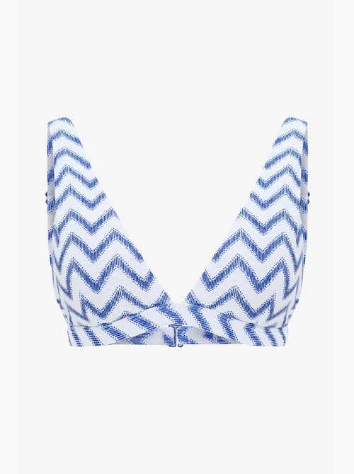 Biana top bikini con scollo a v profondo e motivo zigzag penti - Kiabi Biana top bikini con scollo a v profondo e motivo zigzag penti - Kiabi