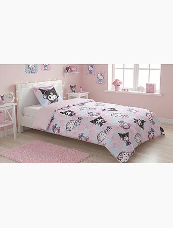 Biancheria Letto Bambina Hello Kitty & Friends 140x200 cm + Federa 65x65 cm Cotone-Poliestere Revers