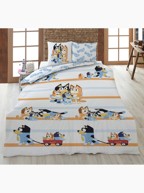 Biancheria Letto Bambino Bluey Famiglia 140x200 cm + Federa 65x65 cm 100% Cotone - Kiabi