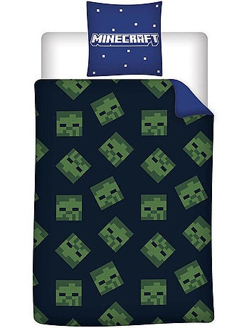 Biancheria Letto Bambino Minecraft 140x200 cm + Federa 65x65 cm Cotone-Poliestere