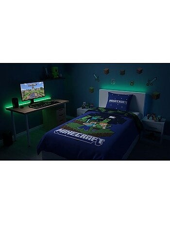 Biancheria Letto Bambino Minecraft 140x200 cm + Federa 65x65 cm Cotone-Poliestere
