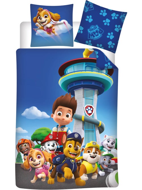 Biancheria Letto Bambino PAW Patrol 140x200 cm + Federa 63x63 cm 100% Poliestere - Kiabi Biancheria Letto Bambino PAW Patrol 140x200 cm + Federa 63x63 cm 100% Poliestere - Kiabi