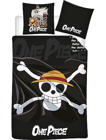Biancheria Letto One Piece 140x200 cm + Federa 63x63 cm 100% Poliestere Reversibile | Jolly Roger Lu