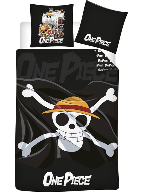 Biancheria Letto One Piece 140x200 cm + Federa 63x63 cm 100% Poliestere Reversibile | Jolly Roger Lu - Kiabi