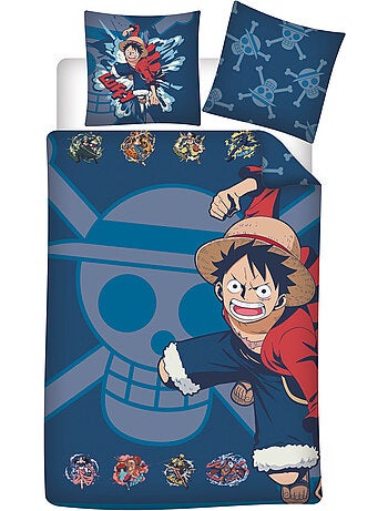 Biancheria Letto One Piece 140x200 cm + Federa 63x63 cm 100% Poliestere Reversibile | Luffy & Equipa