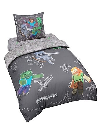 Biancheria letto reversibile 100% cotone con cerniera "Roba" – Minecraft