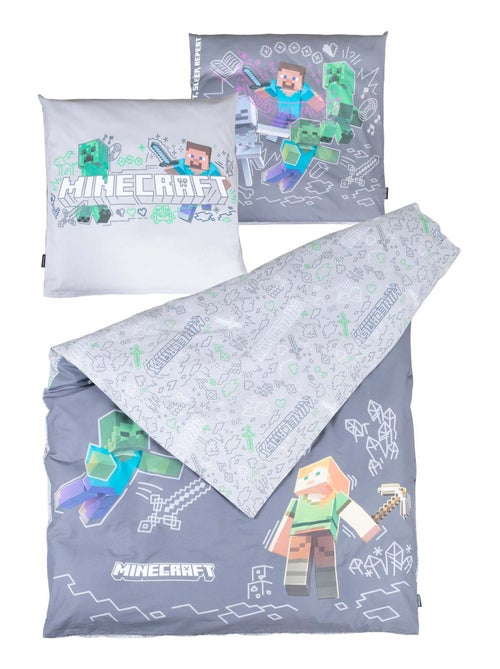 Biancheria letto reversibile 100% cotone con cerniera "Roba" – Minecraft - Kiabi