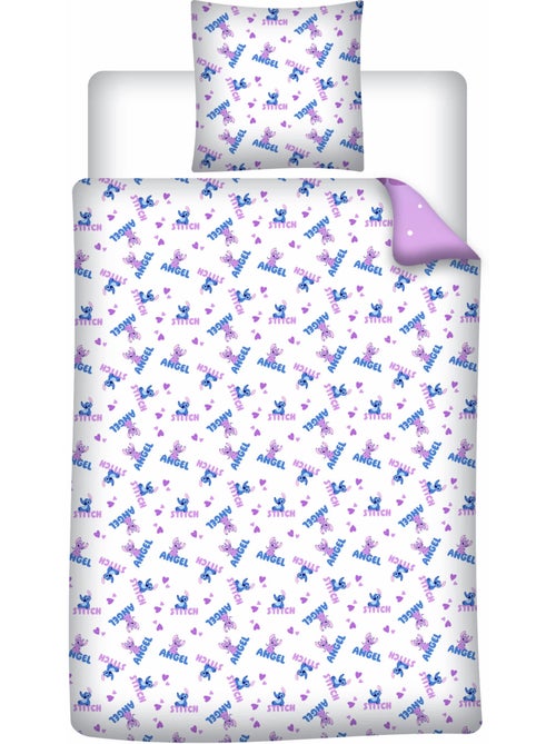 Biancheria Letto Stitch & Angel Disney 140x200 cm + Federa 65x65 cm Cotone-Poliestere - Kiabi