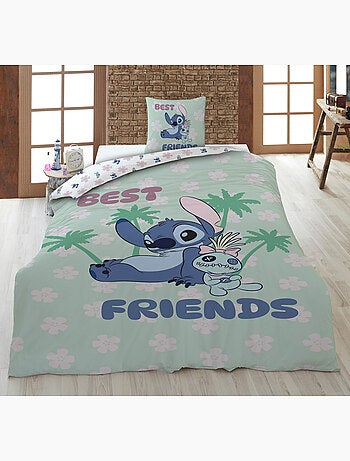 Biancheria Letto Stitch Disney 140x200 cm + Federa 65x65 cm Cotone-Poliestere