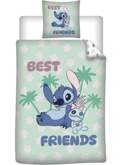 Biancheria Letto Stitch Disney 140x200 cm + Federa 65x65 cm Cotone-Poliestere - Kiabi