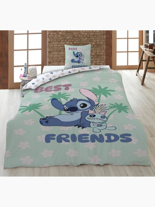 Biancheria Letto Stitch Disney 140x200 cm + Federa 65x65 cm Cotone-Poliestere - Kiabi