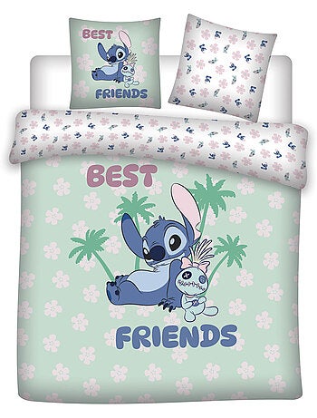 Biancheria Letto Stitch Disney 200x200 cm + 2 Federe 65x65 cm Cotone-Poliestere