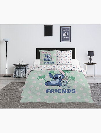 Biancheria Letto Stitch Disney 200x200 cm + 2 Federe 65x65 cm Cotone-Poliestere