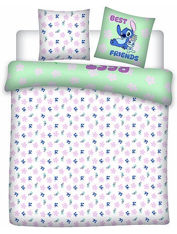 Biancheria Letto Stitch Disney 200x200 cm + 2 Federe 65x65 cm Cotone-Poliestere