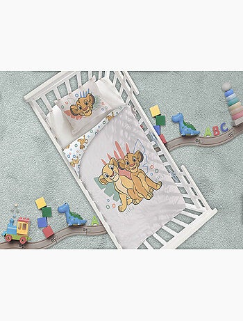 Biancheria Neonato Disney Il Re Leone 100x140cm + Federa 40x60cm – Simba & Nala – 100% Cotone – Lice