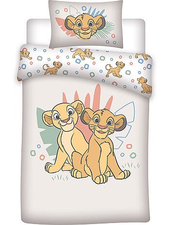 Biancheria Neonato Disney Il Re Leone 100x140cm + Federa 40x60cm – Simba & Nala – 100% Cotone – Lice