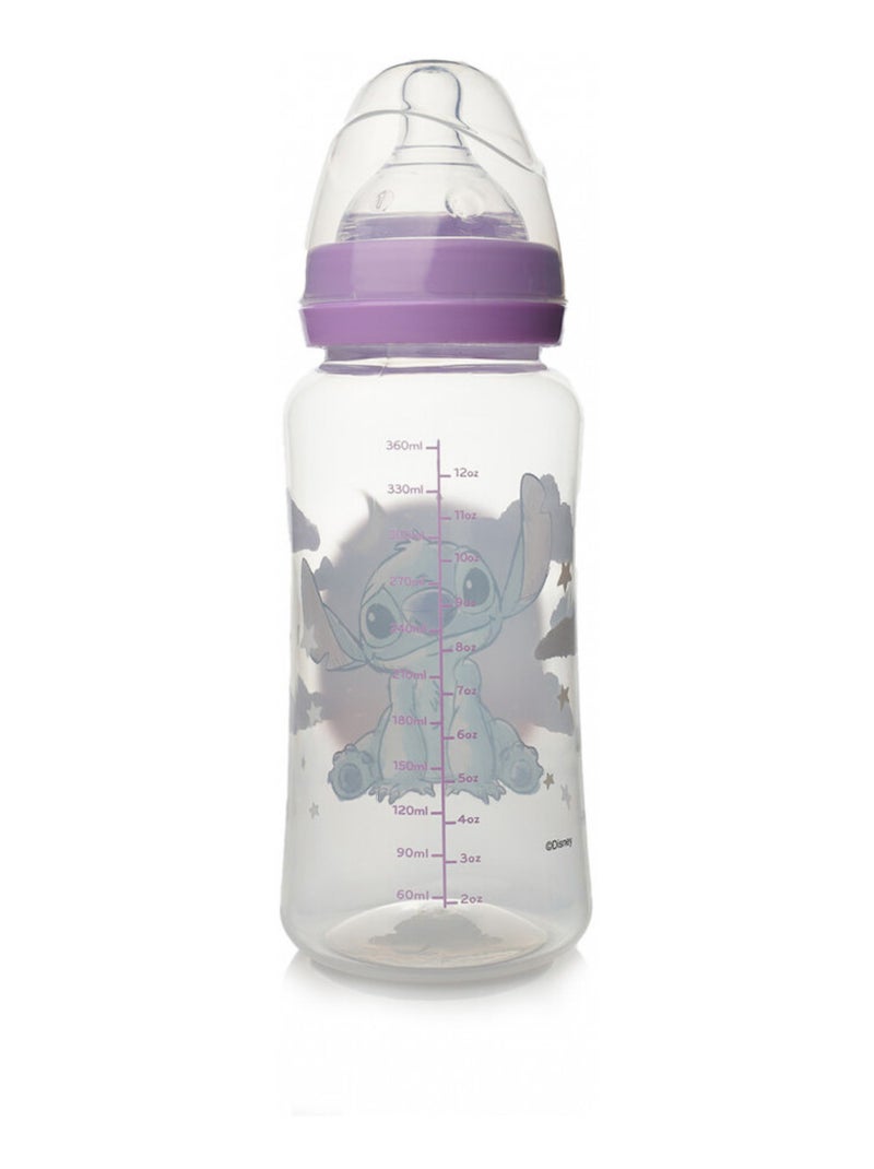 Biberon 360 ml in silicone anti-coliche Lilo & Stitch senza BPA Viola - Kiabi