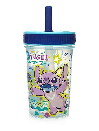 Bicchiere con cannuccia anti-perdite Disney Lilo & Stitch 420 ml senza BPA