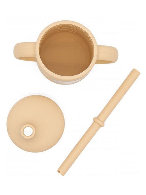 Bicchiere in silicone con manici e cannuccia - animali | Sassi Junior - Kiabi