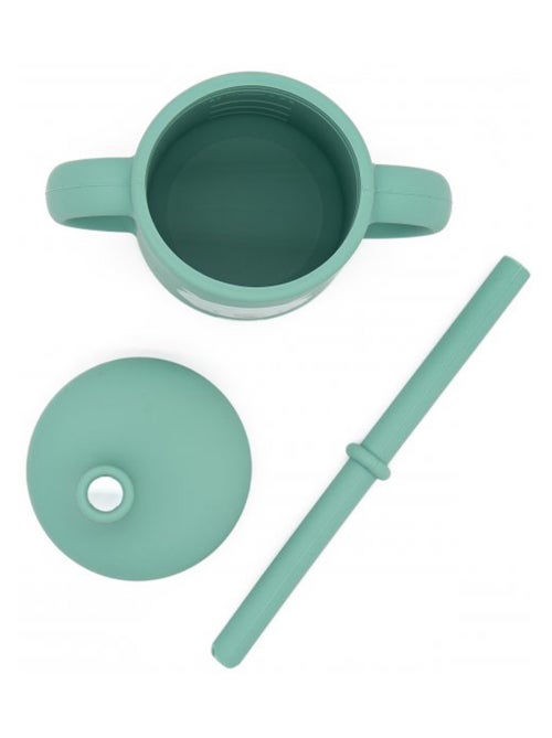 Bicchiere in silicone con manici e cannuccia - animali | Sassi Junior - Kiabi