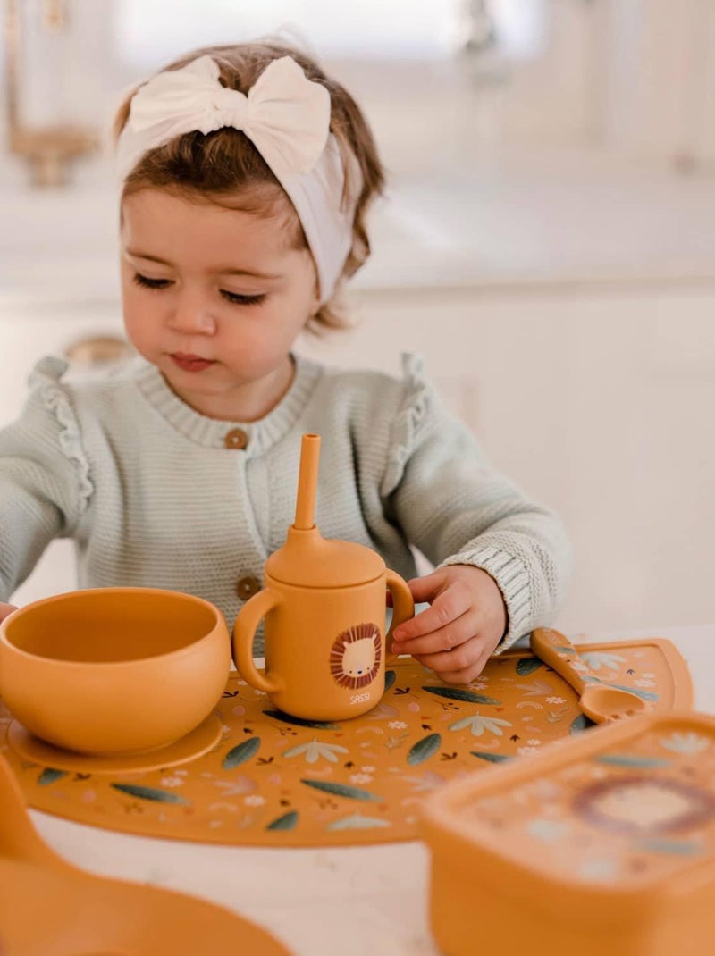 Bicchiere in silicone con manici e cannuccia - animali | sassi junior | sassi junior Arancione - Kiabi